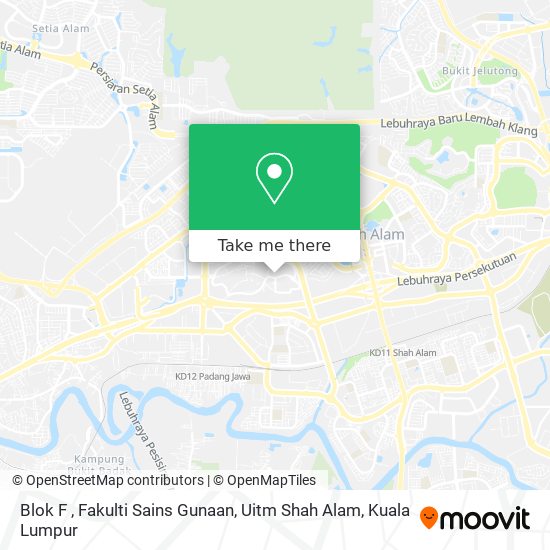 Peta Blok F , Fakulti Sains Gunaan, Uitm Shah Alam
