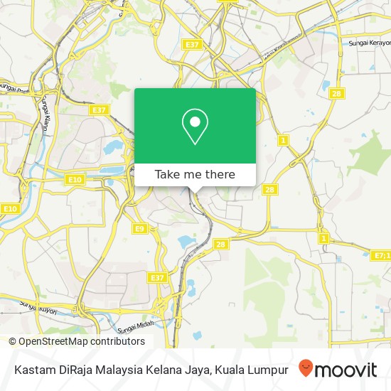 Kastam DiRaja Malaysia Kelana Jaya map