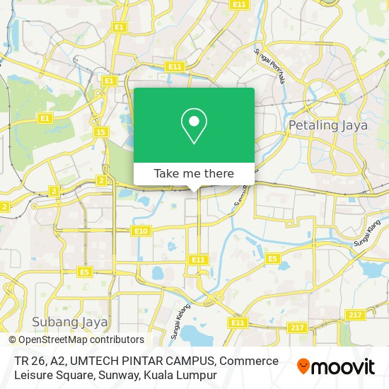 TR 26, A2, UMTECH PINTAR CAMPUS, Commerce Leisure Square, Sunway map