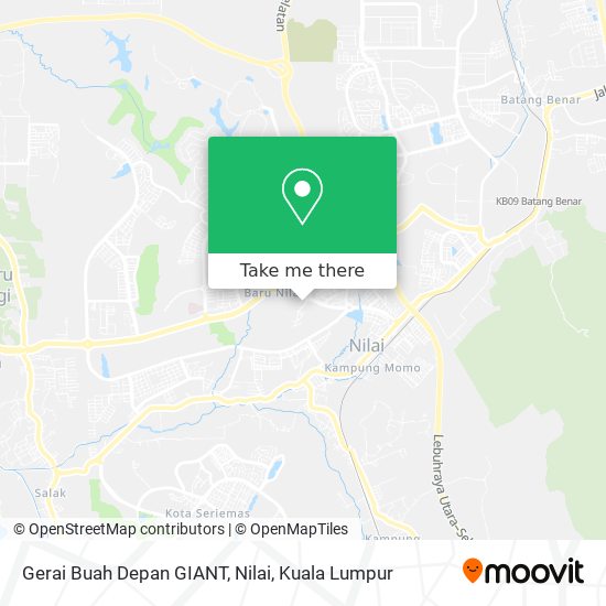 Gerai Buah Depan GIANT, Nilai map
