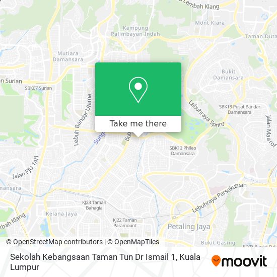 Peta Sekolah Kebangsaan Taman Tun Dr Ismail 1