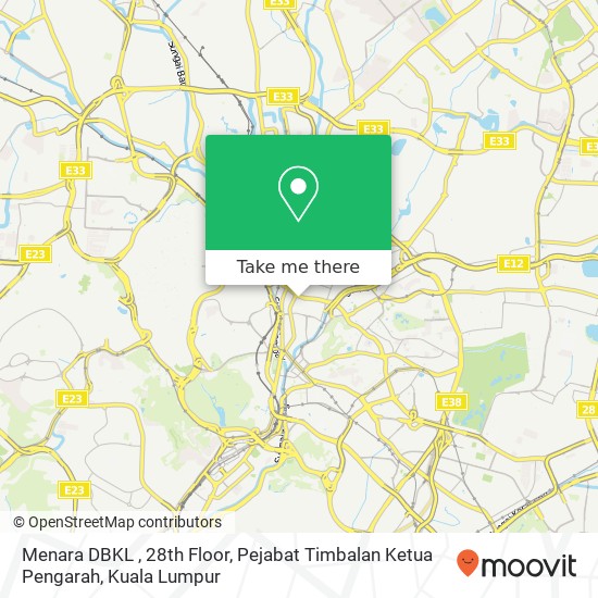 Menara DBKL , 28th Floor, Pejabat Timbalan Ketua Pengarah map