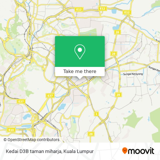 Kedai D3B taman miharja map