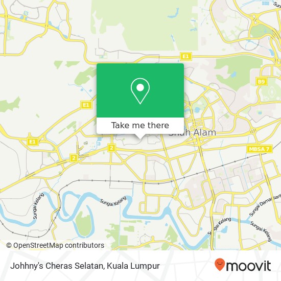 Johhny's Cheras Selatan map