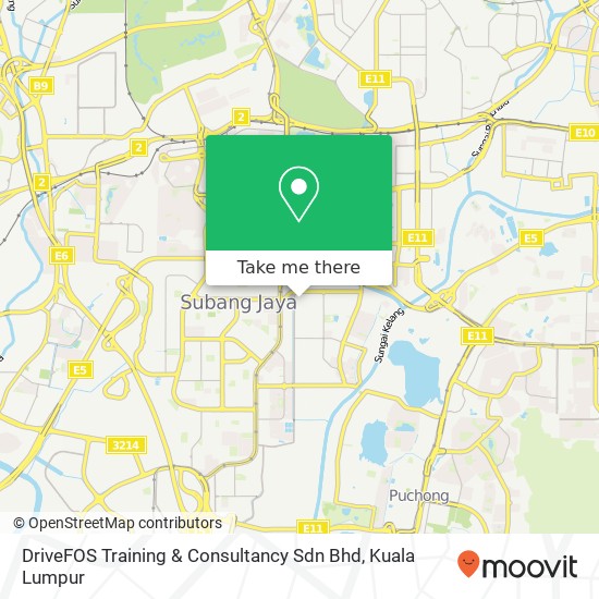 Peta DriveFOS Training & Consultancy Sdn Bhd