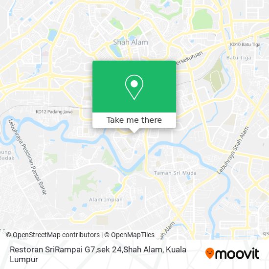Peta Restoran SriRampai G7,sek 24,Shah Alam
