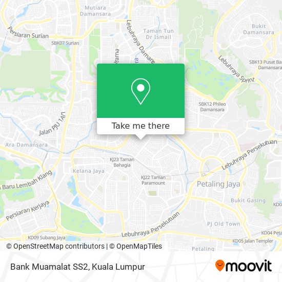 Bank Muamalat SS2 map