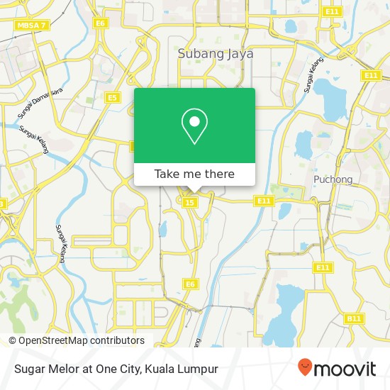 Sugar Melor at One City map