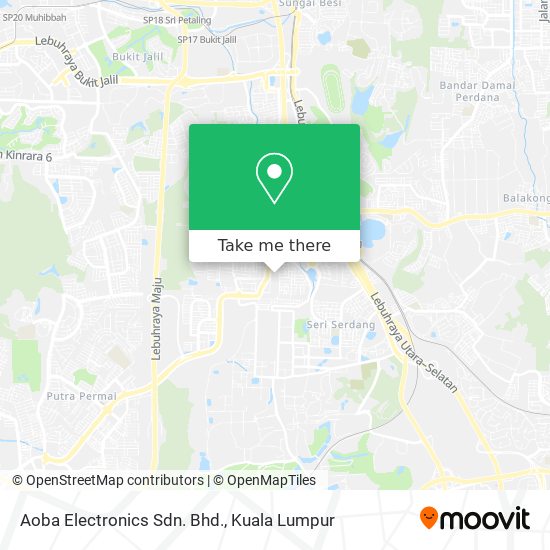 Aoba Electronics Sdn. Bhd. map