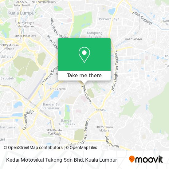 Peta Kedai Motosikal Takong Sdn Bhd