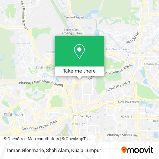 Peta Taman Glenmarie, Shah Alam