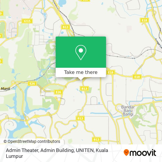 Admin Theater, Admin Building, UNITEN map