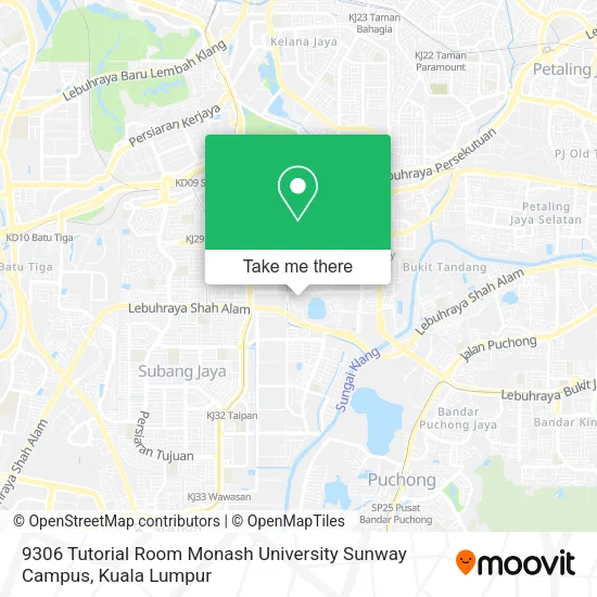 9306 Tutorial Room Monash University Sunway Campus map