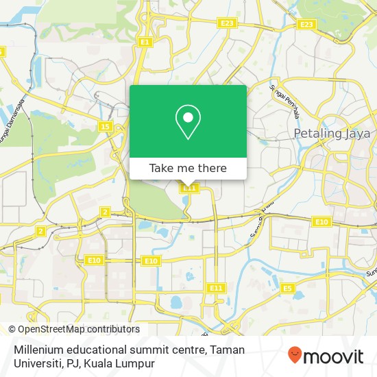 Millenium educational  summit centre, Taman Universiti, PJ map