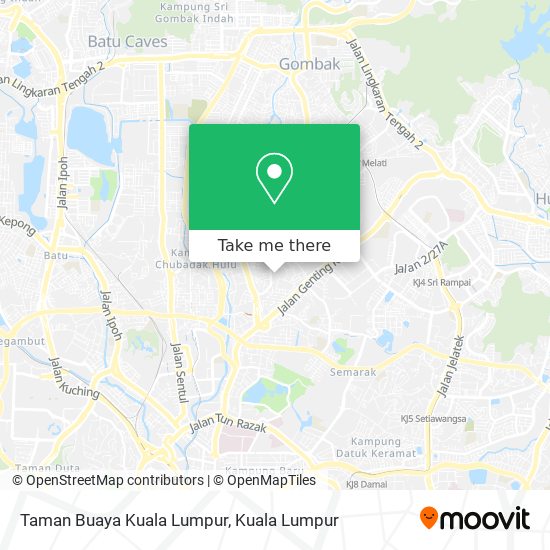 Peta Taman Buaya Kuala Lumpur