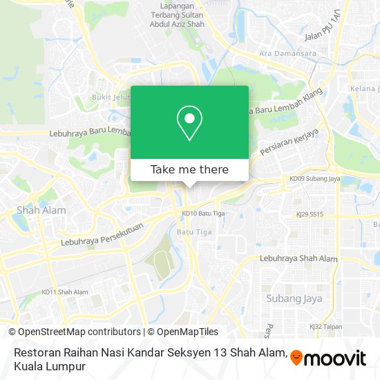 Restoran Raihan Nasi Kandar Seksyen 13 Shah Alam map