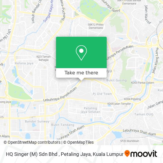 HQ Singer (M) Sdn Bhd , Petaling Jaya map