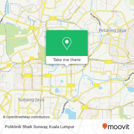 Peta Poliklinik Shaik Sunway