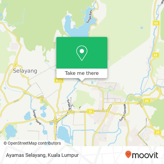 Ayamas Selayang map