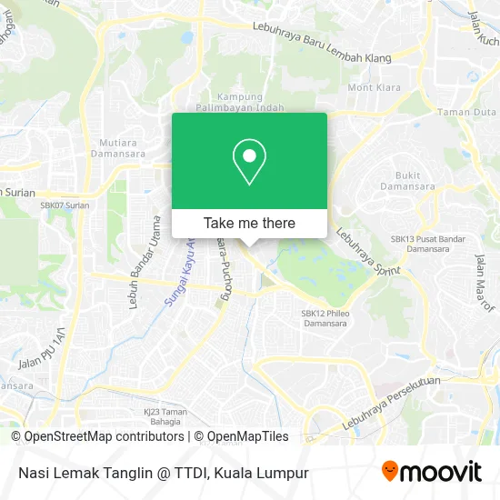Nasi Lemak Tanglin @ TTDI map