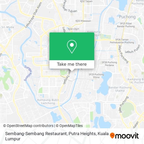 Sembang-Sembang Restaurant, Putra Heights map