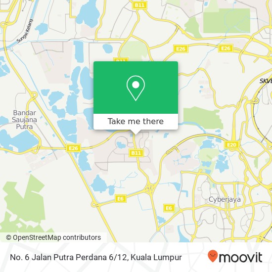 No. 6 Jalan Putra Perdana 6/12 map