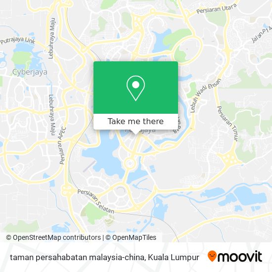 taman persahabatan malaysia-china map