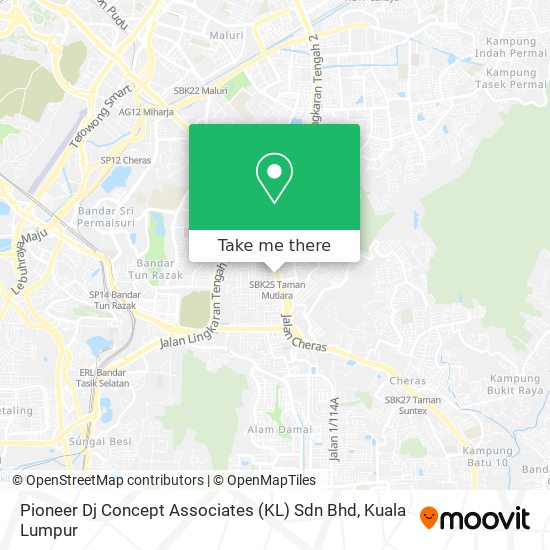 Peta Pioneer Dj Concept Associates (KL) Sdn Bhd