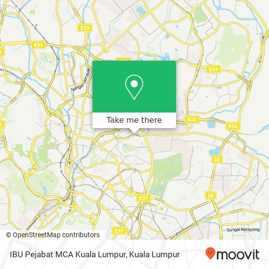 Peta IBU Pejabat MCA Kuala Lumpur