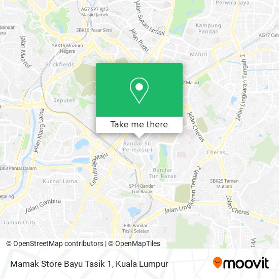 Peta Mamak Store Bayu Tasik 1