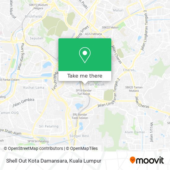 Peta Shell Out Kota Damansara