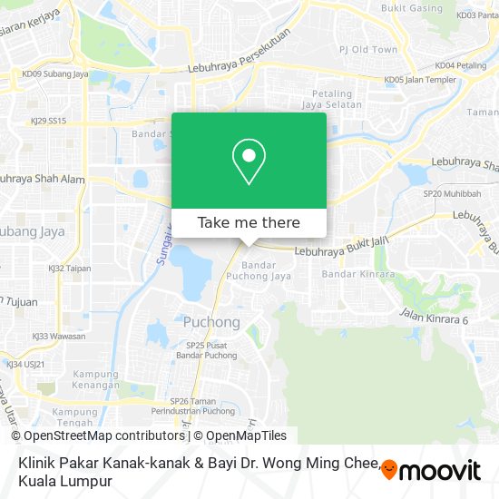 Klinik Pakar Kanak-kanak & Bayi Dr. Wong Ming Chee map