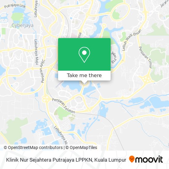 Peta Klinik Nur Sejahtera Putrajaya LPPKN
