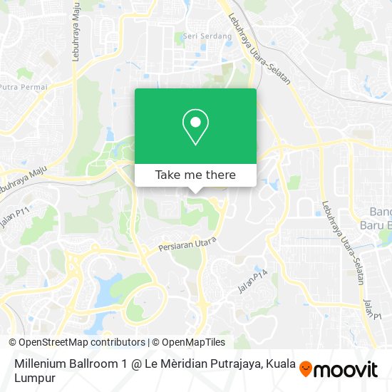 Millenium Ballroom 1 @ Le Mèridian Putrajaya map