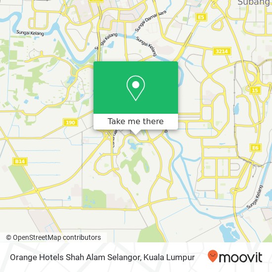Peta Orange Hotels Shah Alam Selangor