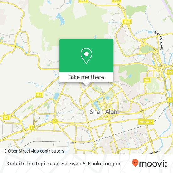 Peta Kedai Indon tepi Pasar Seksyen 6
