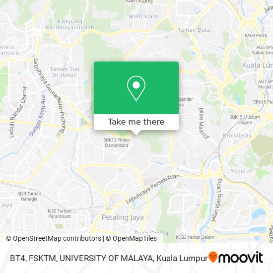 BT4, FSKTM, UNIVERSITY OF MALAYA map