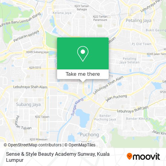 Sense & Style Beauty Academy Sunway map