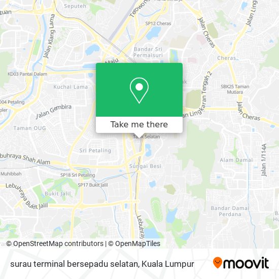 surau terminal bersepadu selatan map