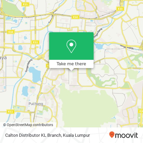 Calton Distributor KL Branch map