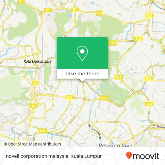 novell corporation malaysia map