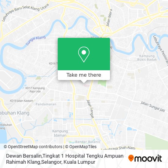 Peta Dewan Bersalin,Tingkat 1 Hospital Tengku Ampuan Rahimah Klang,Selangor