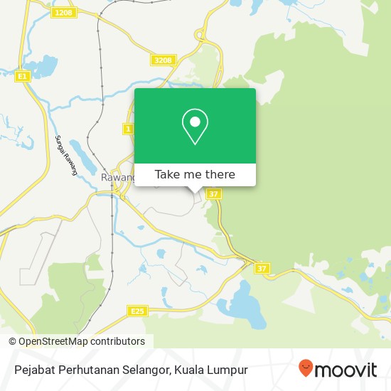 Peta Pejabat Perhutanan Selangor