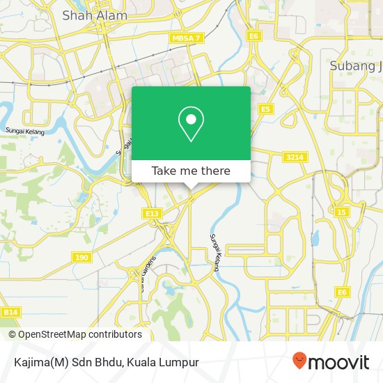 Kajima(M) Sdn Bhdu map