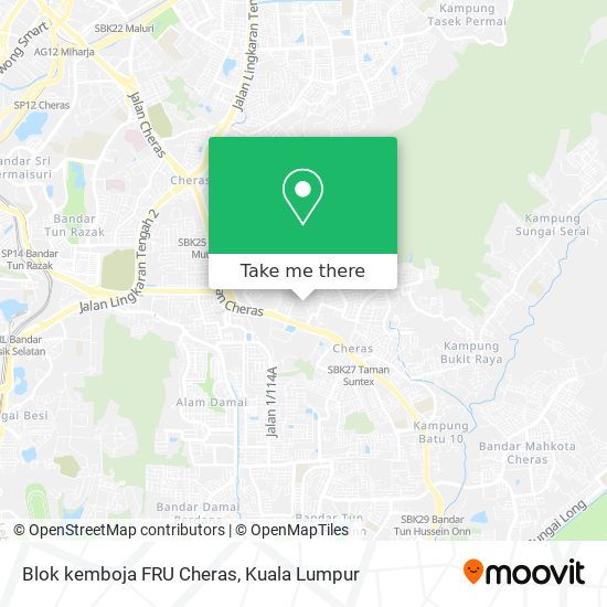 Blok kemboja FRU Cheras map