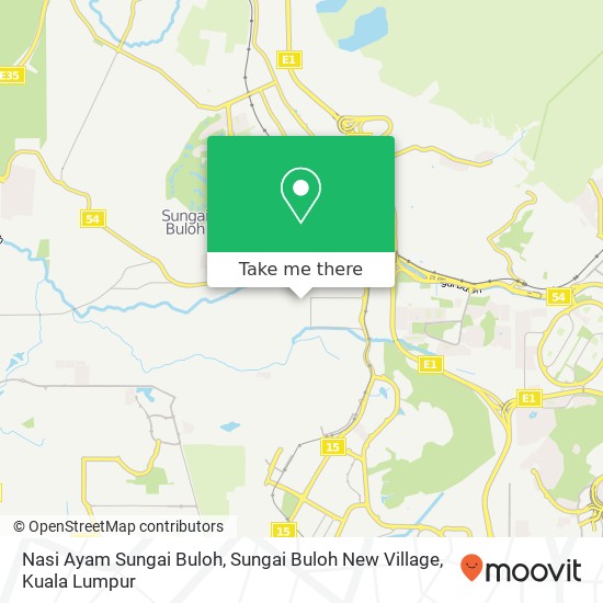 Nasi Ayam Sungai Buloh, Sungai Buloh New Village map