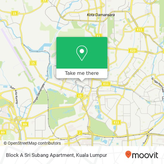 Block A Sri Subang Apartment map