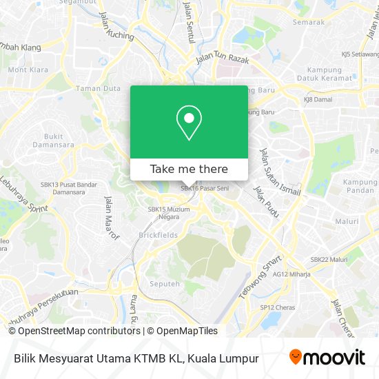 Bilik Mesyuarat Utama KTMB KL map