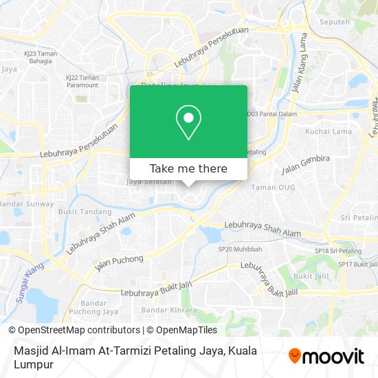 Masjid Al-Imam At-Tarmizi Petaling Jaya map