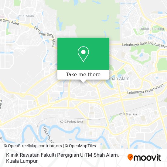 Klinik Rawatan Fakulti Pergigian UiTM Shah Alam map